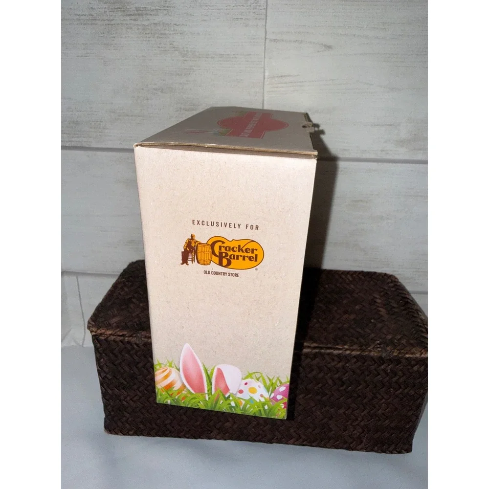 Cracker Barrel Easter Bunny on Tricycle Salt and Pepper Shaker Set with‎ Holder